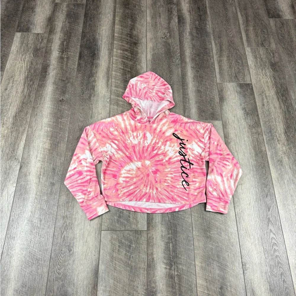 Justice Girls Pink Tie Dye‎ Hoodie